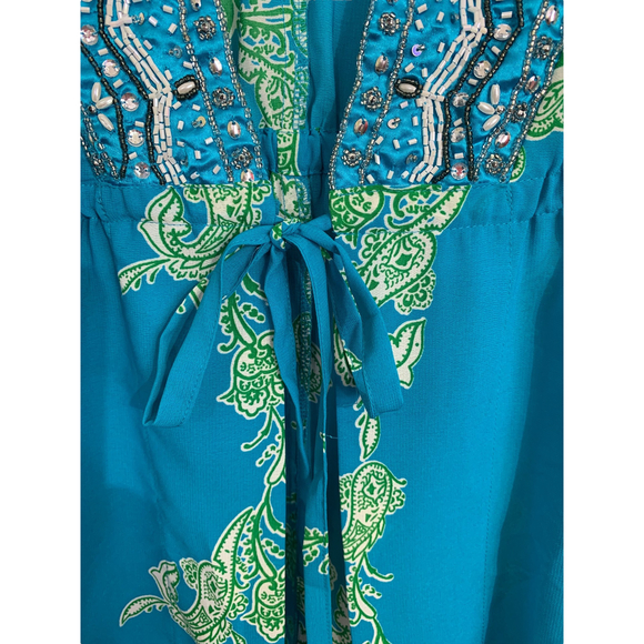 Madison Beaded Jacket Womens S Boho Hippie Colorful Glam Summer Y2K Art to Wear - Picture 6 of 9